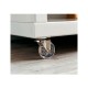 Rodizio Silicone (Gel) 35Mm Fix Chapa Plana 42 X 42 Com Freio (Kit Com 10 Unidades)