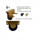 Rodizio P/Cama Auxiliar Tipo Gavetão Rb 50 Zinco Amarelo (Kit C/6 Un)