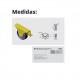 Rodizio P/Cama Auxiliar Tipo Gavetão Rb 50 Zinco Amarelo (Kit C/6 Un)