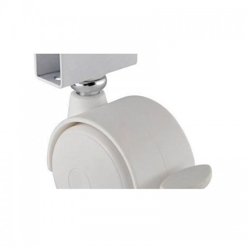 Rodizio Rb 50 Chapa U 25 Mm Para Berço Branco (Kit Com 4 Un) Rodizio Rb 50 Chapa U 25 Mm Para Berço Branco (Kit Com 4 Un)