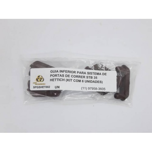 Guia Inferior Para Sistema De Portas De Correr Stb 35 Hettich (Kit Com 6 Unidades)