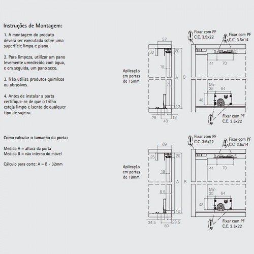 Kit Promocional Sistema De Portas De Correr Duo 10 Bigfer 2 Portas
