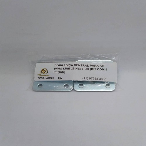 Dobradiça Central Para Kit Wing Line 26 Hettich (Kit Com 4 Peças)
