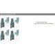 Dobradiça Central Para Kit Wing Line 770 (Wing Line L) Hettich (Kit Com 4 Conjuntos)