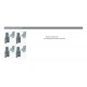 Dobradiça Central Para Kit Wing Line 770 (Wing Line L) Hettich (Kit Com 4 Conjuntos)