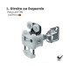 Rodizio Superior Para Kit Wing Line 780 Hettich Lado Direito ou Esquerdo Rodizio Superior Para Kit Wing Line 780 Hettich Lado Direito ou Esquerdo