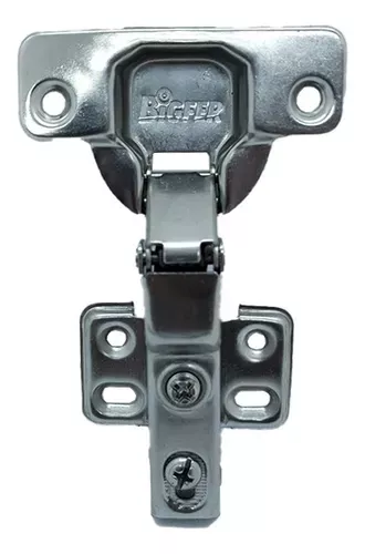 Dobradiça Bigfer Com Amortecimento Alta (Curva) Calco Fixo (Kit C/10) Dobradiça Bigfer Com Amortecimento Alta (Curva) Calco Fixo (Kit C/10)