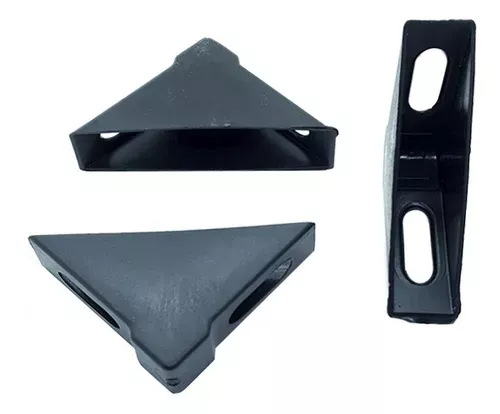 400 Cantoneiras 18X56X56 Mm De Proteção Para Moveis  Preta Embalagem Industrial