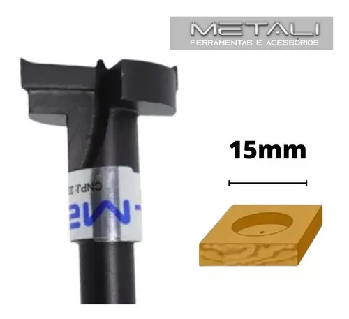 Fresa Para Furo 15 Mm Para Minifix / Rastex Profissional