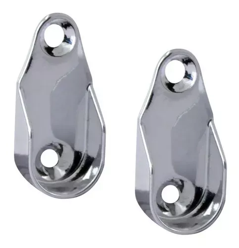 Suporte Cabideiro Oblongo Niquelado (Kit Com 20 Un)