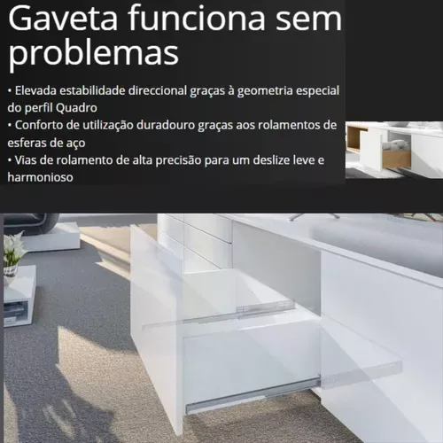 Kit Quadro 25 (Extração Parcial) Invisível 450 Mm Silent System Hettich Kit Quadro 25 (Extração Parcial) Invisível 450 Mm Silent System Hettich