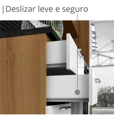 Corrediça Metálica Bigfer 400 Mm Epóxi Branca Corrediça Metálica Bigfer 400 Mm Epóxi Branca