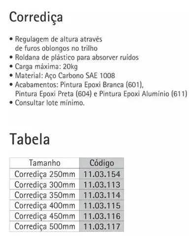Kit Promocional C/ 2 Corrediças Metálicas Bigfer 400 Mm Epóxi Branca + 16 Pf Mad C.Ch. 4,0 X 12 Kit Promocional C/ 2 Corrediças Metálicas Bigfer 400 Mm Epóxi Branca + 16 Pf Mad C.Ch. 4,0 X 12