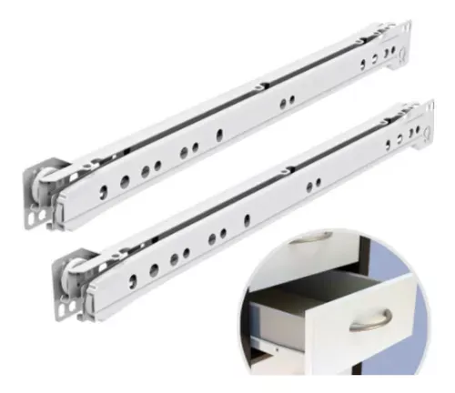 Kit Promocional C/ 4 Corrediças Metálicas Bigfer 250 Mm Epóxi Branca + 32 Pf Mad C.Ch. 4,0 X 12