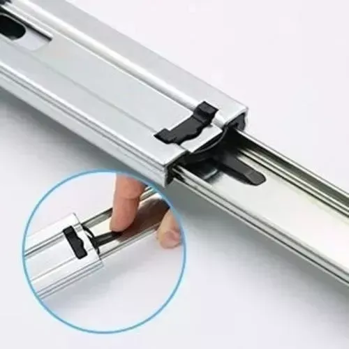 Corrediça Telescópica Larga 250 Mm Zinco Branco Avulsa Corrediça Telescópica Larga 250 Mm Zinco Branco Avulsa