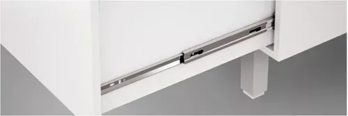 Corrediça Telescópica Larga 250 Mm Zinco Branco Avulsa Corrediça Telescópica Larga 250 Mm Zinco Branco Avulsa