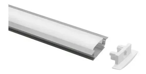 Perfil Para Fita De Led Aluminio Com Difusor Branco 21Mm X 10Mm X 2 Metros Perfil Para Fita De Led Aluminio Com Difusor Branco 21Mm X 10Mm X 2 Metros