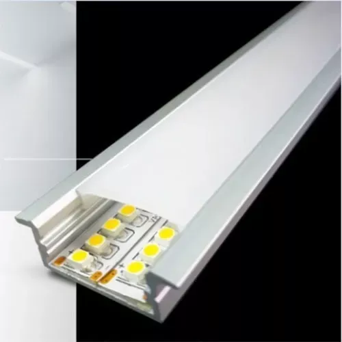 Perfil Para Fita De Led Aluminio Com Difusor Branco 21Mm X 10Mm X 2 Metros Perfil Para Fita De Led Aluminio Com Difusor Branco 21Mm X 10Mm X 2 Metros