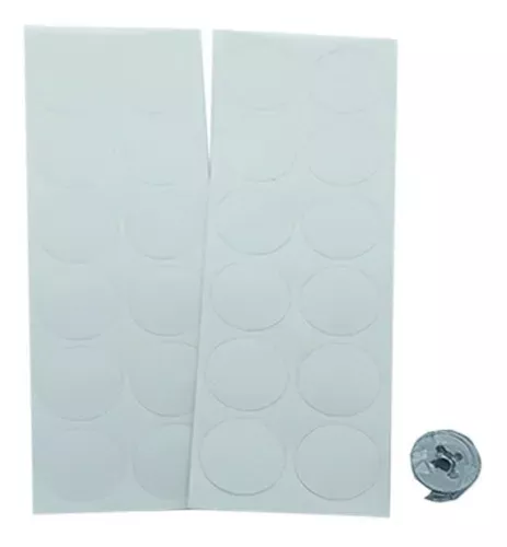 Kit Promocional C/ 200 Tambor Minifix 15X11 Natural P/15 Mm + 200 Tapa Furos Adesivos Branco Tx 19 Mm