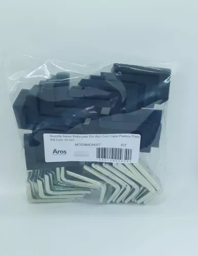 Suporte Aéreo Reforçado Em Aço Com Capa Plastica Preto (Embalagem Industrial Com 100 Un)