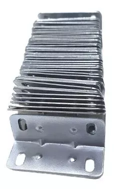 Cantoneira De Aço 17,5 X 17,5 X 46 mm 4 Furos Zinco Branco (Kit Com 200 Un)