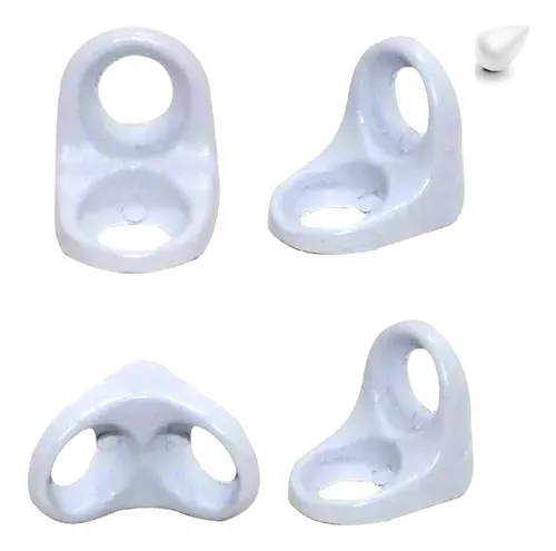 Suporte De Prateleira 2 Furos 13,5 X 13,5 Leve Epóxi Branco (Kit Com 100 Un) Suporte De Prateleira 2 Furos 13,5 X 13,5 Leve Epóxi Branco (Kit Com 100 Un)