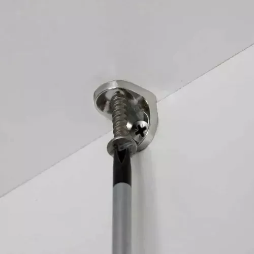 Suporte De Prateleira 2 Furos 13,5 X 13,5 Leve Niquelado (Kit Com 100 Un)