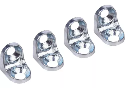 Suporte De Prateleira 2 Furos 13,5 X 13,5 Leve Niquelado (Kit Com 100 Un)