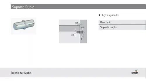 Suporte De Prateleira Anelado 5 X 5 Niquelado (Kit Com 500)