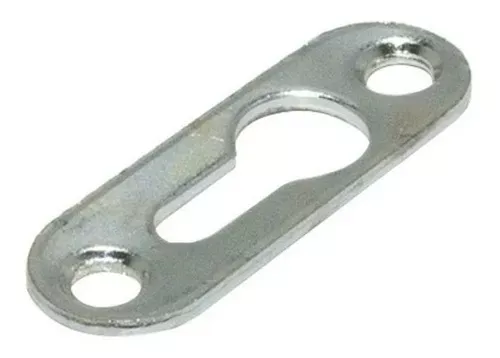 Suporte De Nicho Tipo Presilha Plano Com Furo Escareado Metálico Zinco Branco (Kit Com 50 Un)