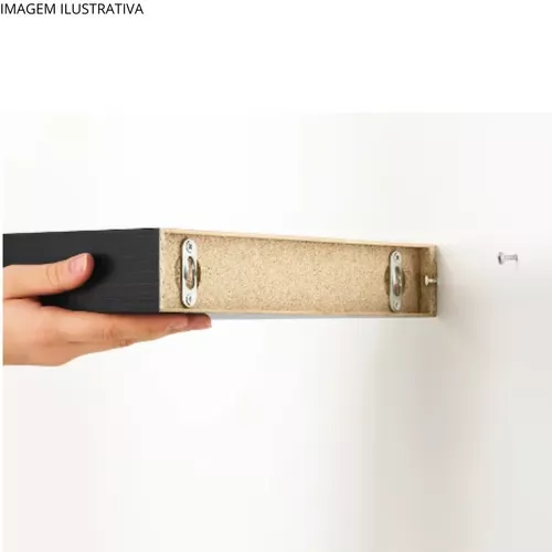 Suporte De Nicho Tipo Presilha Plano Com Furo Escareado Metálico Zinco Branco (Kit Com 50 Un)