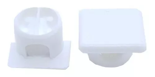 Suporte De Prateleira Invisível Plástico Branco (Kit Com 500) Suporte De Prateleira Invisível Plástico Branco (Kit Com 500)