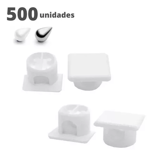 Suporte De Prateleira Invisível Plástico Branco (Kit Com 500) Suporte De Prateleira Invisível Plástico Branco (Kit Com 500)
