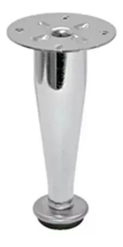 Pé Cônico Regulável 150 Mm Cromado (Kit Com 4 Unidades) Pé Cônico Regulável 150 Mm Cromado (Kit Com 4 Unidades)