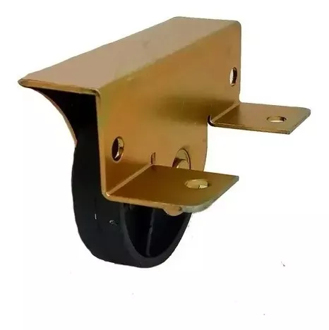 Rodizio P/Cama Auxiliar Tipo Gavetão Rb 50 Zinco Amarelo (Kit C/6 Un)