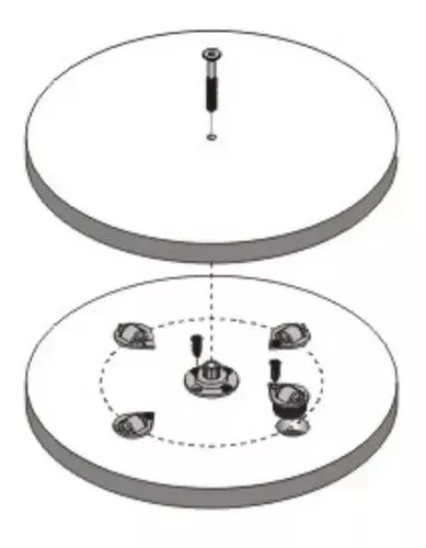 Sistema Giratório Para Tampos De Mesa Rolly Kit