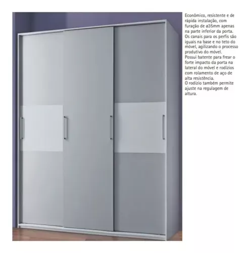 Sistema De Portas De Correr Sl 54 Hettich 2 Portas Sistema De Portas De Correr Sl 54 Hettich 2 Portas
