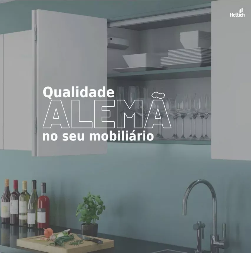 Dobradiça Central Para Kit Wing Line 26 Hettich (Kit Com 4 Peças)